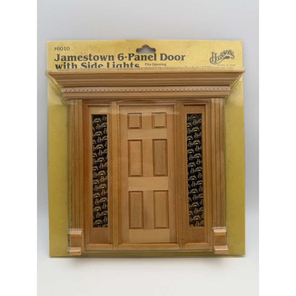 Houseworks Jamestown 6-Panel Door Side Lights 6010 Vintage Dollhouse 1/12 Scale